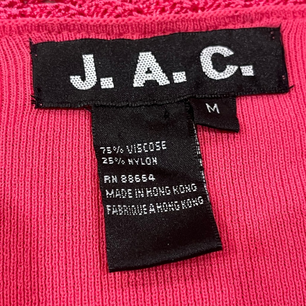 J.A.C. Pink Lace Trim Twinset Cardigan & Tank Y2K Coquette NWOT - Picture 4 of 4